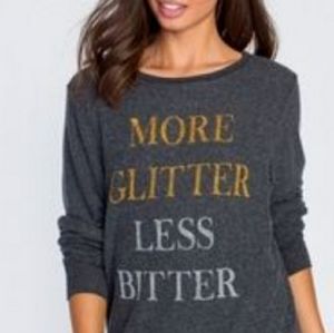 Wildfox more glitter less bitter sweater